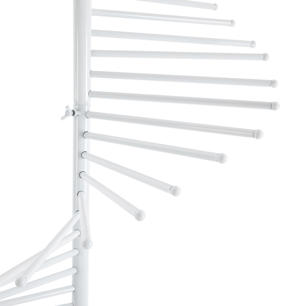 Freestanding Scarf Display Rack Spiral Display Rack with Sturdy Base Spiral Scarf Display Rack Excellent Scarf Display Stand for Hanging Ties Bras White