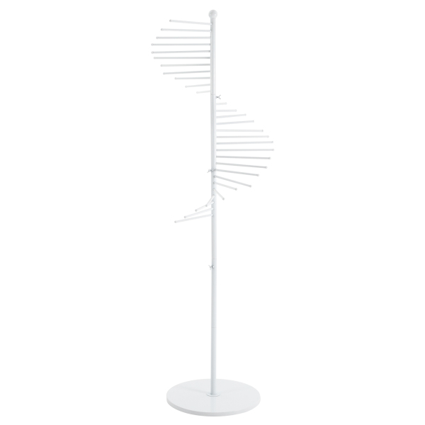 Freestanding Scarf Display Rack Spiral Display Rack with Sturdy Base Spiral Scarf Display Rack Excellent Scarf Display Stand for Hanging Ties Bras White