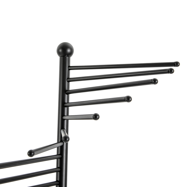Freestanding Scarf Display Rack Spiral Display Rack with Sturdy Base Spiral Scarf Display Rack Excellent Scarf Display Stand for Hanging Ties Bras Black