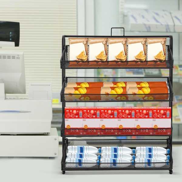 Retail Display Shelf, Counter Groceries Display Rack, Supermarket Store Display Rack