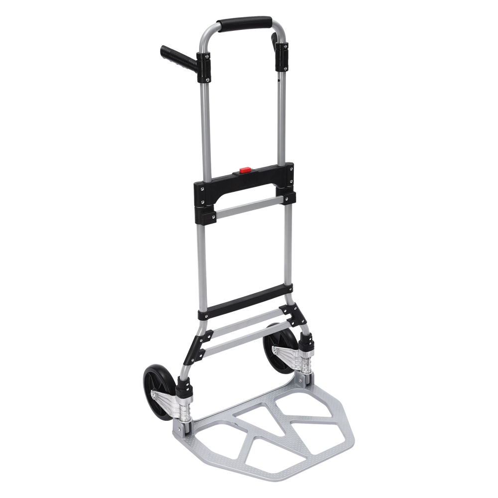 Folding Hand Truck Luggage Cart Foldable High Load-bearing Capacity Up to 264.6 lbs with Two Sturdy PVC Wheels for Home Office Travel Shopping