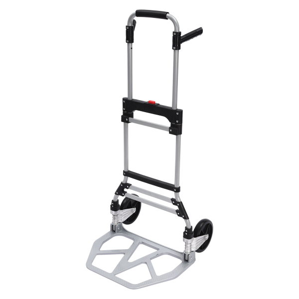 Folding Hand Truck Luggage Cart Foldable High Load-bearing Capacity Up to 264.6 lbs with Two Sturdy PVC Wheels for Home Office Travel Shopping