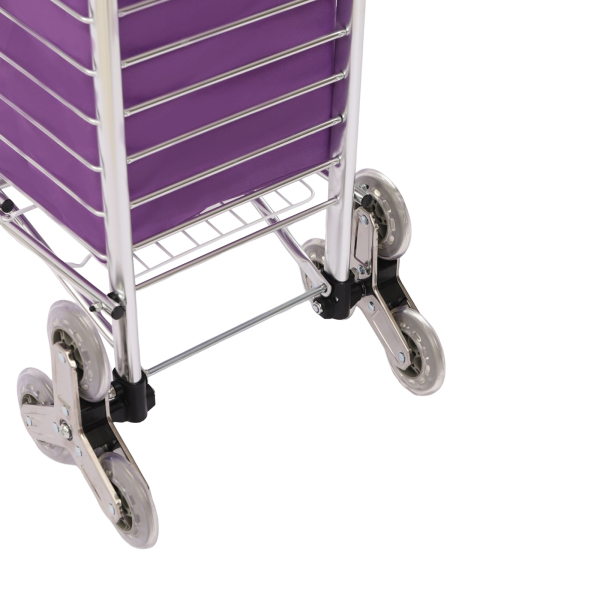 CNCEST 35L 8 Wheels Household Foldable Shopping Cart-Oxford Cloth Bag