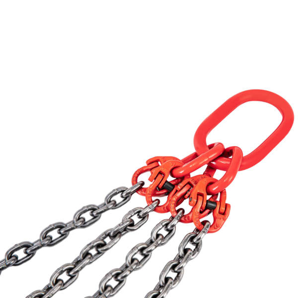 5FT Chain Sling 5/16 Inch *5FT Lift Chain Chain Hoist Lifts with 4 Leg Grab Hooks Used in Mining, Machinery, Ports, Building