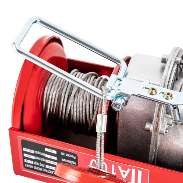Electric Hoist Winch Crane 100KG Rope Tool Remote Chain Lifting Cable Lift Tool
