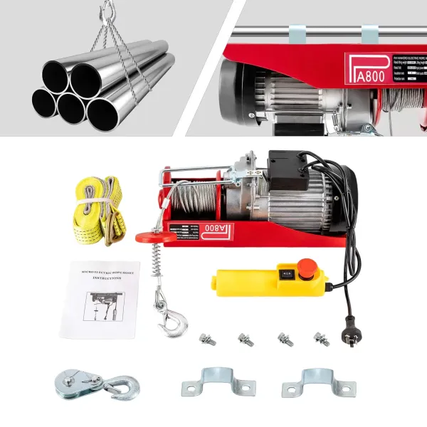 Electric Hoist 400/800KG 1450W Remote Winch Lift Tool Cable Rope Chain Lifting Electric Hoist 400/800KG 1450W Remote Winch Lift Tool Cable Rope Chain Lifting