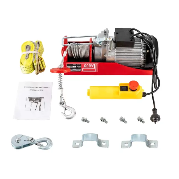 Electric Hoist 400/800KG 1450W Remote Winch Lift Tool Cable Rope Chain Lifting Electric Hoist 400/800KG 1450W Remote Winch Lift Tool Cable Rope Chain Lifting