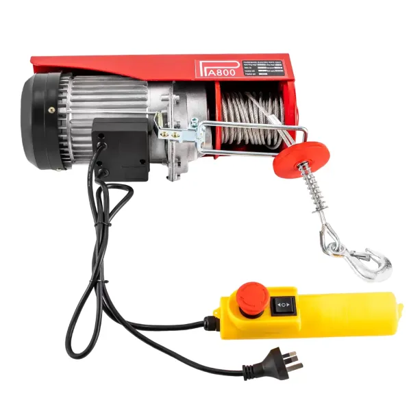 Electric Hoist 400/800KG 1450W Remote Winch Lift Tool Cable Rope Chain Lifting