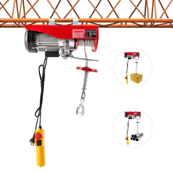 Electric Hoist Winch Crane 250/500KG Rope Tool Remote Chain Lifting Cable 6M 12M Electric Hoist Winch Crane 250/500KG Rope Tool Remote Chain Lifting Cable 6M 12M