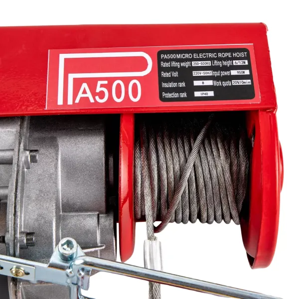 Electric Hoist Winch Crane 250/500KG Rope Tool Remote Chain Lifting Cable 6M 12M Electric Hoist Winch Crane 250/500KG Rope Tool Remote Chain Lifting Cable 6M 12M