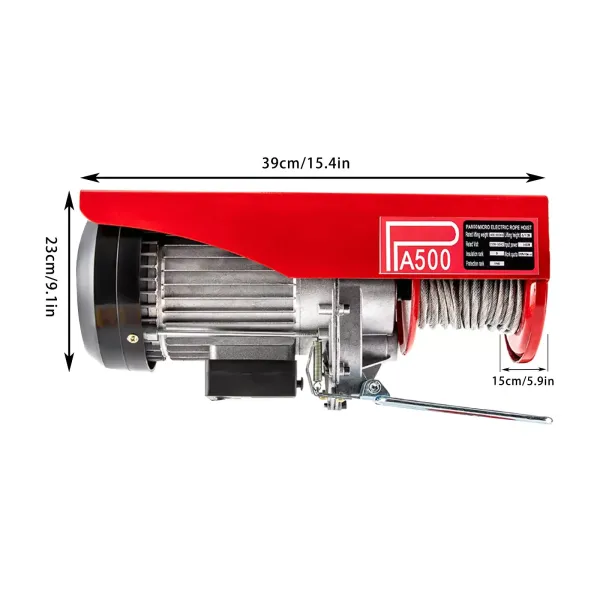 Electric Hoist Winch Crane 250/500KG Rope Tool Remote Chain Lifting Cable 6M 12M Electric Hoist Winch Crane 250/500KG Rope Tool Remote Chain Lifting Cable 6M 12M