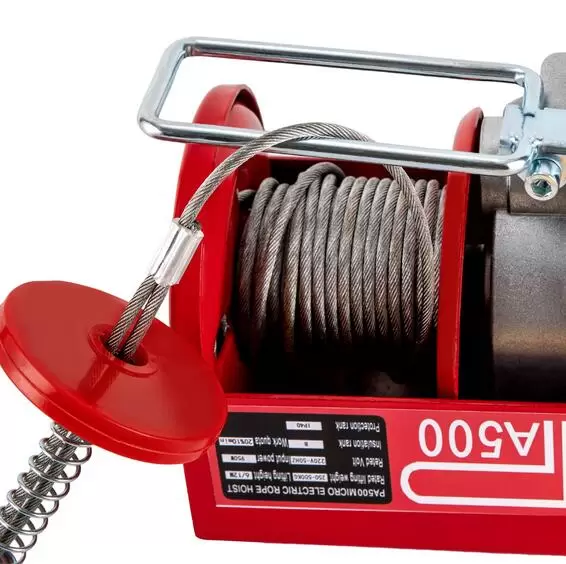 Electric Hoist Winch Crane 250/500KG Rope Tool Remote Chain Lifting Cable 6M12M