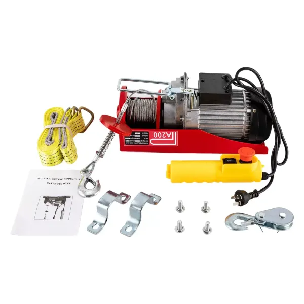 Electric Hoist Winch Crane 100/200KG Rope Tool Remote Chain Lifting Cable 12 Meter Electric Hoist Winch Crane 100/200KG Rope Tool Remote Chain Lifting Cable 12 Meter