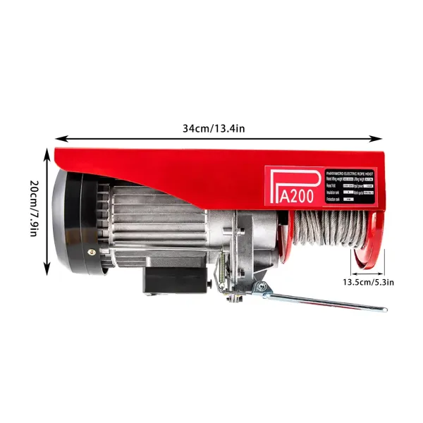 Electric Hoist Winch Crane 100/200KG Rope Tool Remote Chain Lifting Cable 12 Meter Electric Hoist Winch Crane 100/200KG Rope Tool Remote Chain Lifting Cable 12 Meter