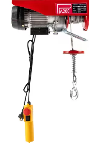 Electric Hoist Winch Crane 100/200KG Rope Tool Remote Chain Lifting Cable 12 Meter