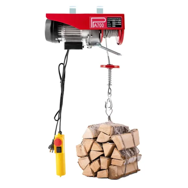 Electric Hoist 1543lbs 1200W Remote Winch Lift Tool Cable Rope Chain Lifting220V Electric Hoist 1543lbs 1200W Remote Winch Lift Tool Cable Rope Chain Lifting220V