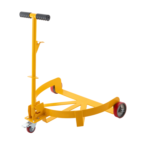 55 Gallon 1200 lbs Drum Dolly Sturdy and Durable Barrel Dolly Cart Oil Barrel Drum Dolly for Workshops Factories Yellow
