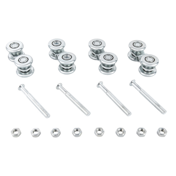 4Pcs Door Double Wheel Sliding Track Roller, Heavy-duty Trolley Assembly, Rollers Used for Heavy Barn or Shed Sliding Doors 4Pcs Door Double Wheel Sliding Track Roller, Heavy-duty Trolley Assembly, Rollers Used for Heavy Barn or Shed Sliding Doors