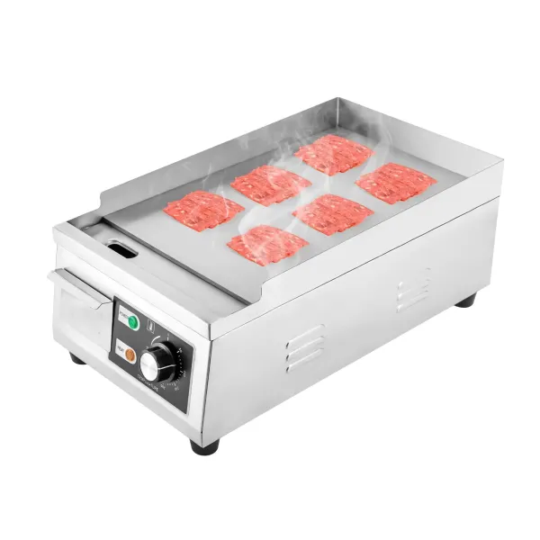 Commercial Electric Griddle Flat Top Grill Hot Plate 2.5kW BBQ Stainless Steel
