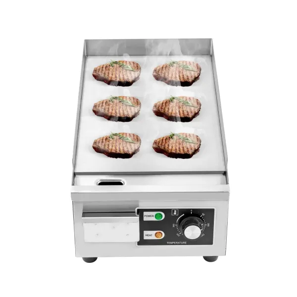 Commercial Electric Griddle Flat Top Grill Hot Plate 2.5kW BBQ Stainless Steel