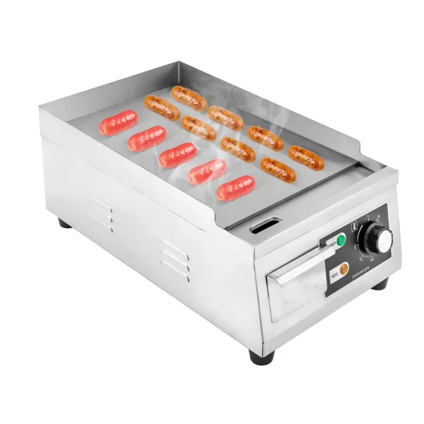 Commercial Electric Griddle Flat Top Grill Hot Plate 2.5kW BBQ Stainless Steel