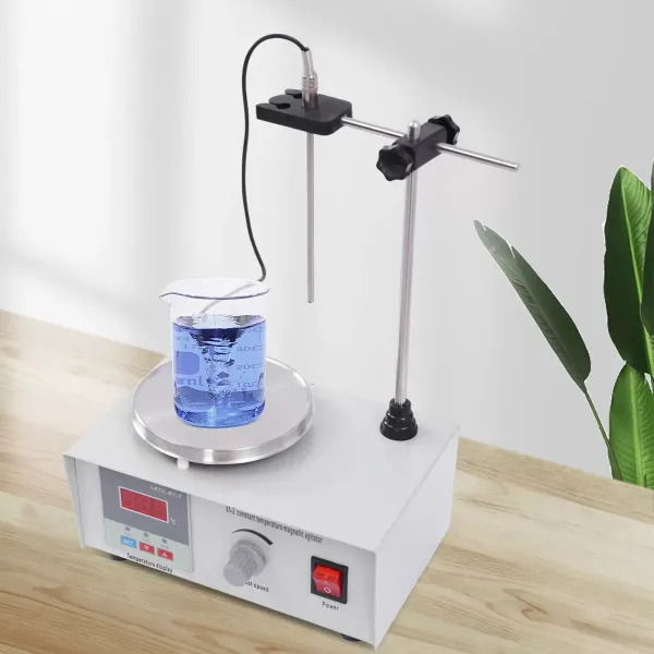 2L Magnetic Stirrer Heating Plate Digital Hotplate Mixer with Stir Bar & Stand