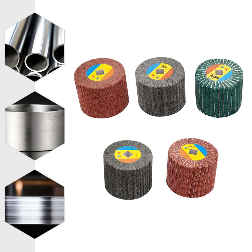 Wire Drawing Flap Wheel, Abrasive Wire Drawing Wheel Brush Drum, Conditioning Buffing Drum