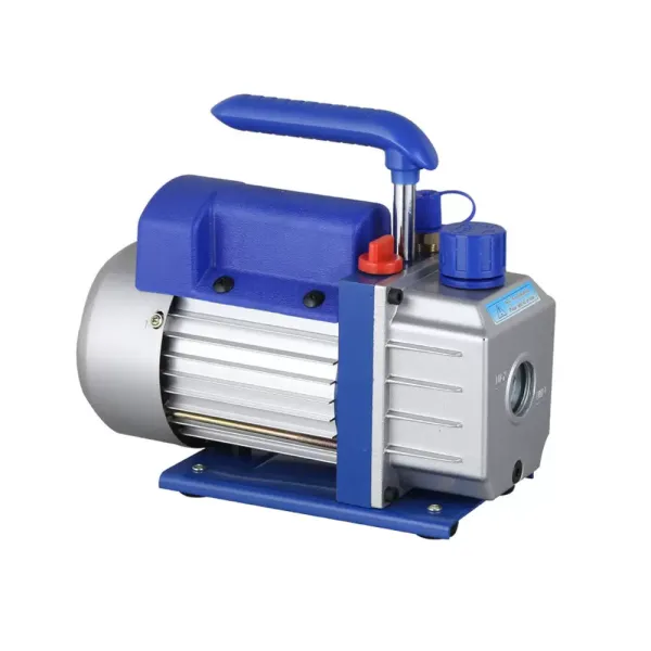 Blue Single Stage Vacuum Pump Rotary Vane 2.5CFM 1/4 HP Deep HVAC AC Air Tool Blue Single Stage Vacuum Pump Rotary Vane 2.5CFM 1/4 HP Deep HVAC AC Air Tool
