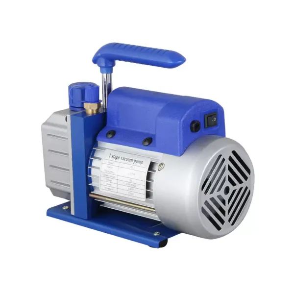 Blue Single Stage Vacuum Pump Rotary Vane 2.5CFM 1/4 HP Deep HVAC AC Air Tool