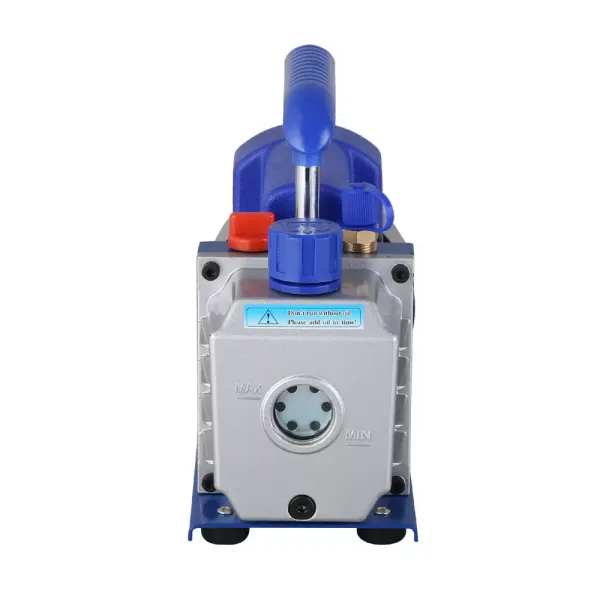 Blue Single Stage Vacuum Pump Rotary Vane 2.5CFM 1/4 HP Deep HVAC AC Air Tool