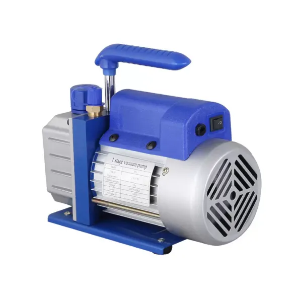 Blue Single Stage Vacuum Pump Rotary Vane 2.5CFM 1/4 HP Deep HVAC AC Air Tool