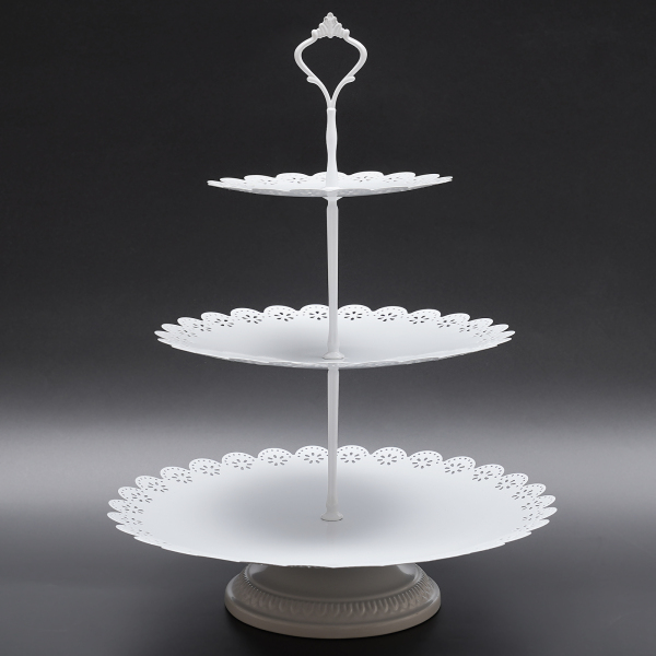 Cake Stands and Pastry Trays，Metal Crystal Cake Holder Cupcake Stand Classical Metal Dessert Wedding Birthday