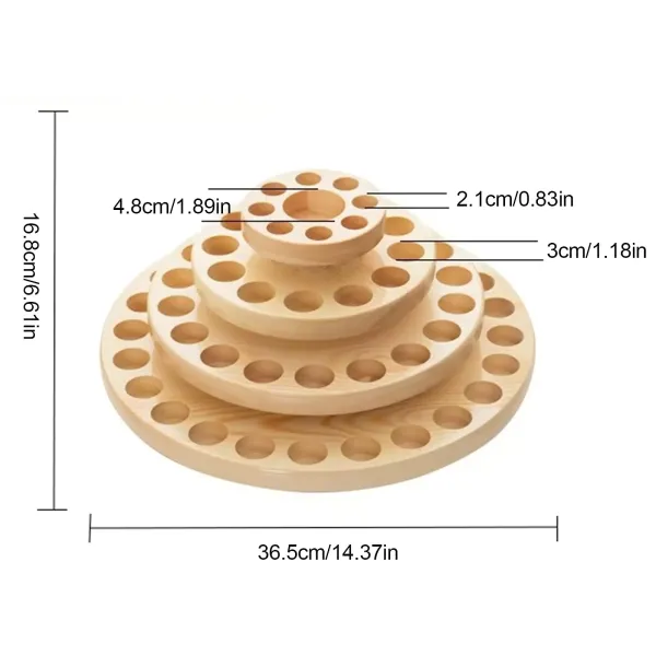 Essential Oil Bottle Container Wooden Storage Case Box Organizer,Essential Oil Rotating Display Stand