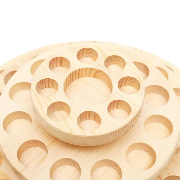 Essential Oil Bottle Container Wooden Storage Case Box Organizer,Essential Oil Rotating Display Stand
