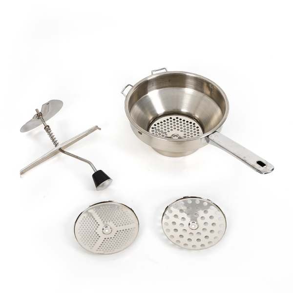 1.9L Stainless Steel Food Mill, Vegetable & Fruit Grinder, Sauce & Puree Maker - 3 Grinding Discs, Large Capacity