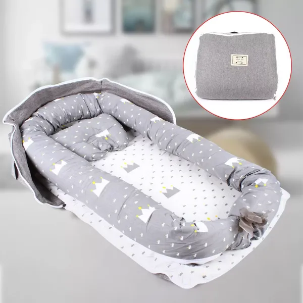 Baby Newborn Bassinet Sleeping Bed Lounger Baby Nest +Pillow Fits 0-2 Years Old