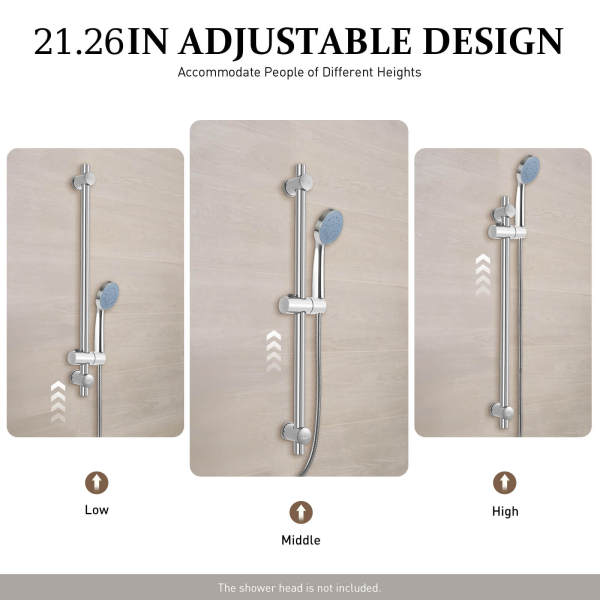 Adjustable Shower Slide Bar, Stainless Steel Shower Slide Bar, Shower Lift Rod Adjustable Shower Slide Bar, Stainless Steel Shower Slide Bar, Shower Lift Rod