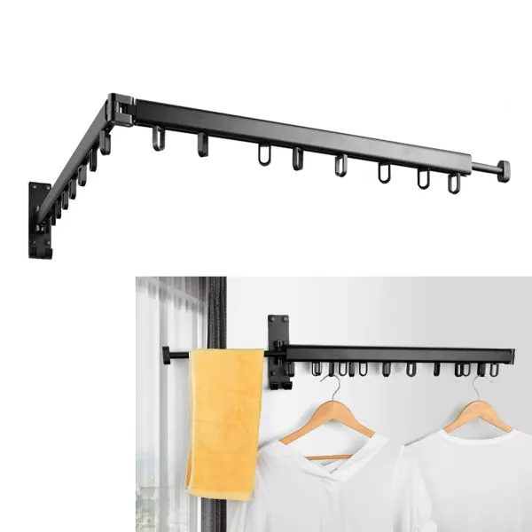 Foldable Wall Hanging Clothes Drying Rack Towel Balcony Hanger AU