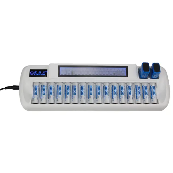 For NiMH NiCd Battery Charging 18 Slots AA/AAA Smart Battery Charger White
