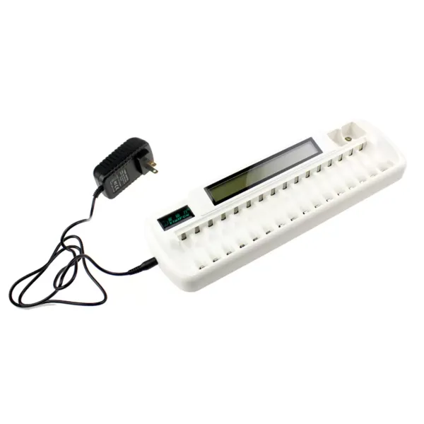For NiMH NiCd Battery Charging 18 Slots AA/AAA Smart Battery Charger White