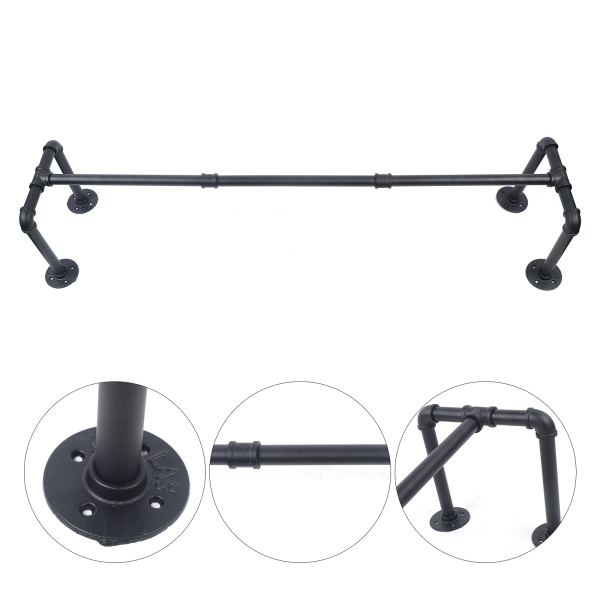 Clothes Rack Metal Garment Display Wall Mounted Hanger Garment Holder