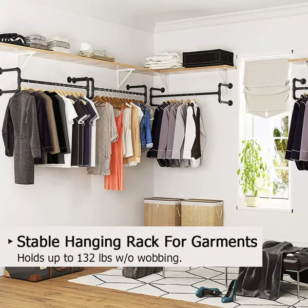 Clothes Rack Metal Garment Display Wall Mounted Hanger Garment Holder