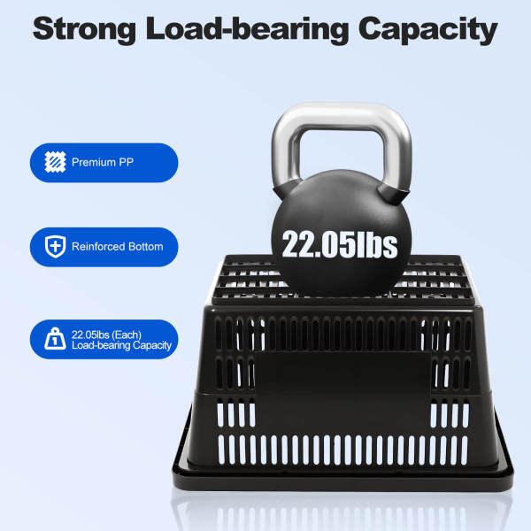 12 Black Plastic Shopping Baskets, Shopping Baskets with Handles, Shopping Baskets for supermarkets, bookstores
