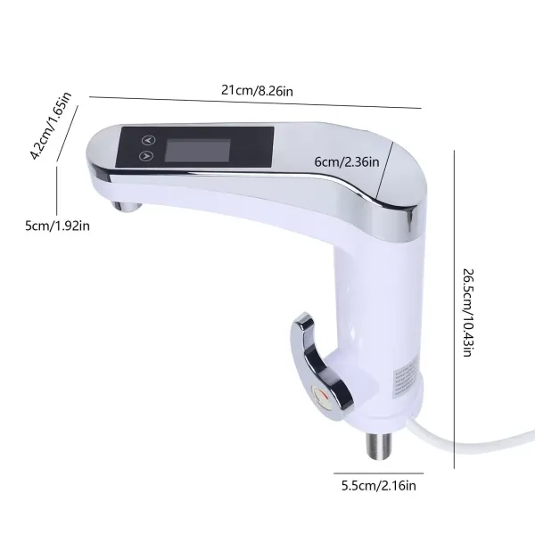 Silver Handle/ Electric Touch Faucet Under Inflow Rotatable Faucet for Hot Water
