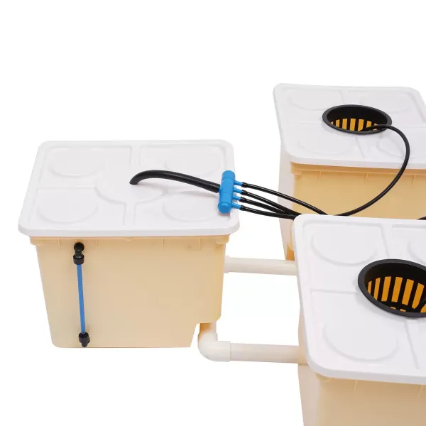 Deep Water Culture Hydroponic Grow System Kit 5 Plant Sites Bucket w/ Pump 11L