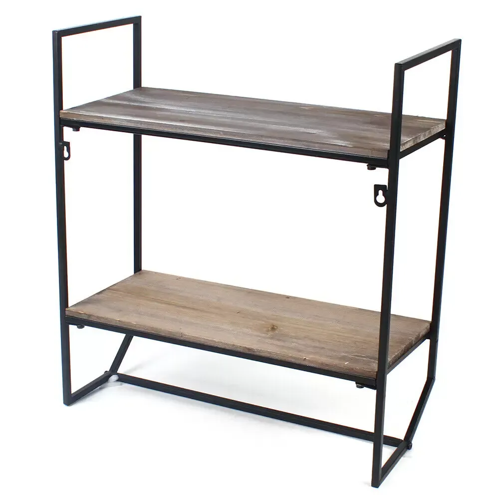 2 Tiers Modern Bathroom Storage Shelf Towel Rack Wall Mounted Holder Organizer