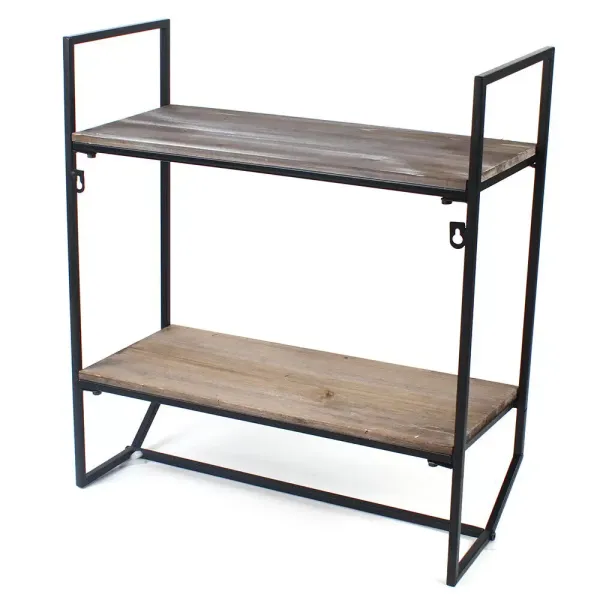 2 Tiers Modern Bathroom Storage Shelf Towel Rack Wall Mounted Holder Organizer