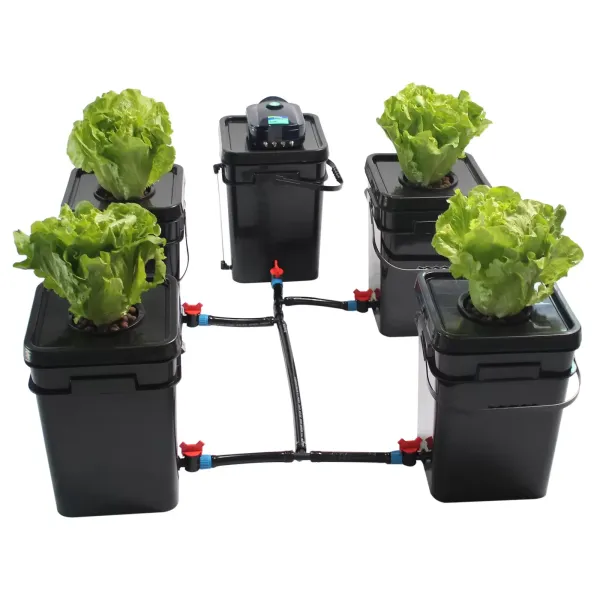 5 PCS 20L Hydroponics Systems DWC Deep Water Culture System Square Grow Kits