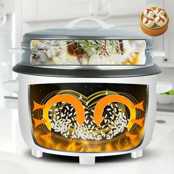 220V 13L Commercial Rice Cooker Steamer Restaurant Rice Maker Non-Stick