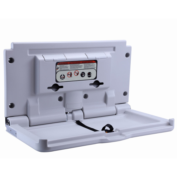 Commercial Wall Mounted Baby Changing Table Change Station w/ Safety Strap Grey with Tissue Box Hanging Hooks for Hotels Sprinkler Stores Shopping Malls Commercial Wall Mounted Baby Changing Table Change Station w/ Safety Strap Grey with Tissue Box Hanging Hooks for Hotels Sprinkler Stores Shopping Malls